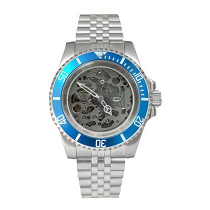 NH70 40mm Stainless Steel Watch Case Sapphire Glass Hollow Dial Luminous Hands
