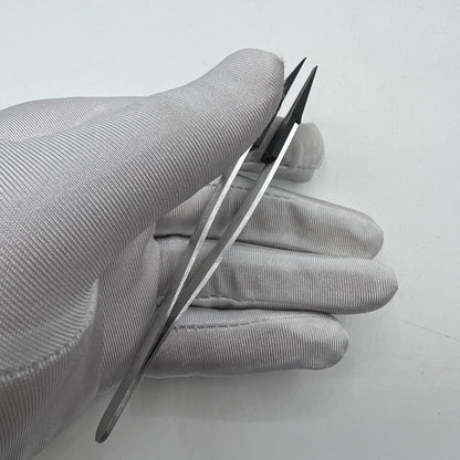 Pince à épiler Horotec MSA12.711 en fibre de carbone, pointe dure, large et plate, fabriquée en Suisse 