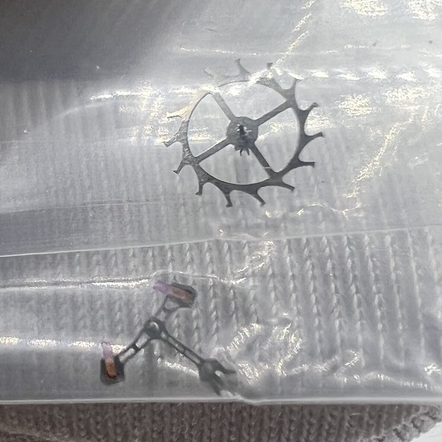 Pallet fork and escape wheel set for NH35 NH36 watch movement, precision parts by Generic.