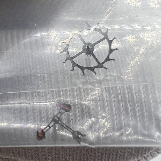 Pallet fork and escape wheel set for NH35 NH36 watch movement, precision parts by Generic.