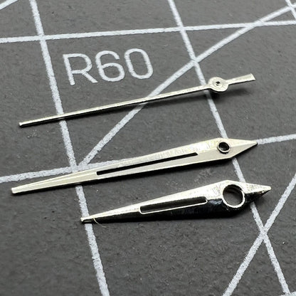 Aiguilles de montre argentées pour mouvement à quartz Miyota 2035 P1-H4-C97 