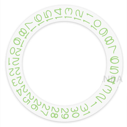 Disque de date à fond blanc et caractères vert clair pour Seiko NH35 NH36