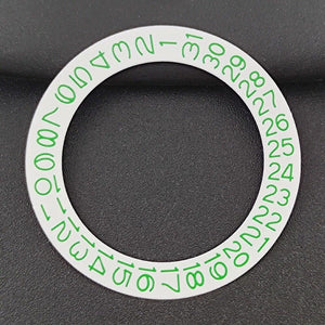 White Background Green Character Date Disk Date Wheel Overlay for NH35 NH36