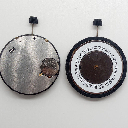 ETA G10.711 Swiss quartz watch movement with 3 hands and date at 4 o'clock, precision timekeeping.