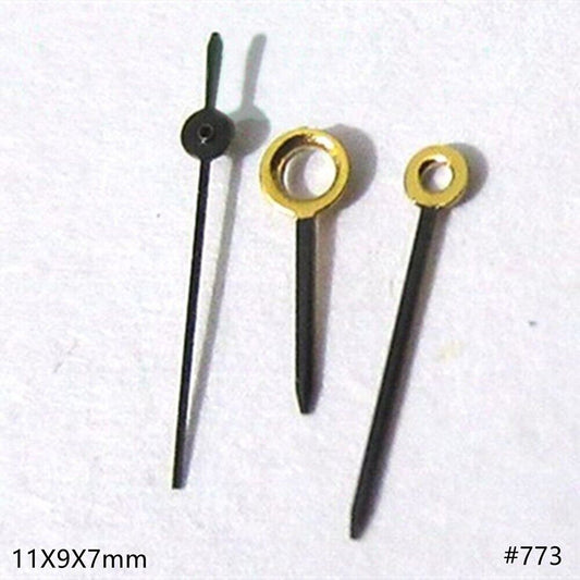 Aiguilles de montre peintes en noir de 11 mm pour mouvements Miyota 2035, 2115, 2105 et 2305