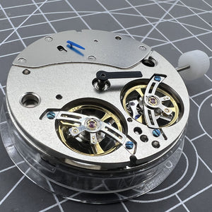 Silver Hollow Automatic Mechanical Movement Double Bare Balance Wheel