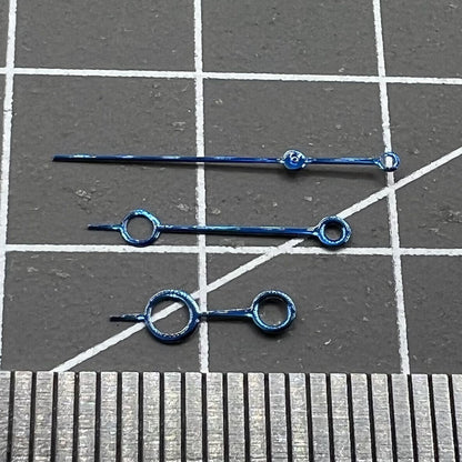 Blue hollow bubble-shaped watch hands without lume for NH35/NH36/4R/7S movements