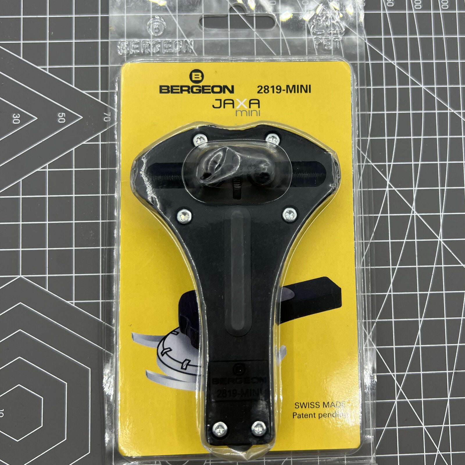 Swiss Bergeon 2819-MINI JAXA watch back case opener tool, precise 62mm repair accessory.