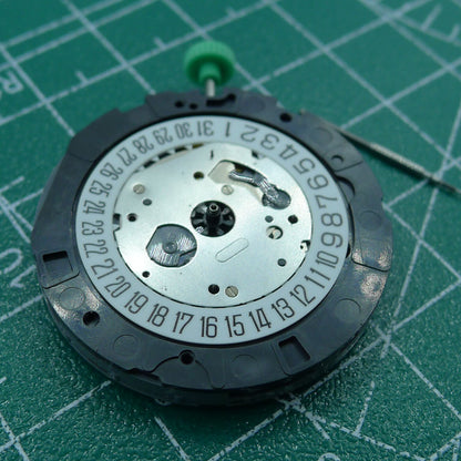 Miyota OS20 quartz watch movement by Japan Made, featuring precise timekeeping and date display at 6 o'clock.