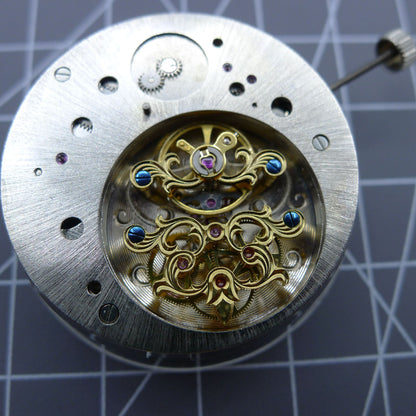 Multifunctional automatic mechanical watch with kinetic tourbillon, luxury craftsmanship