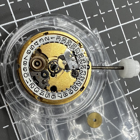 Swiss ETA 956.112 quartz watch movement with 3 hands and date window at 3, reliable precision