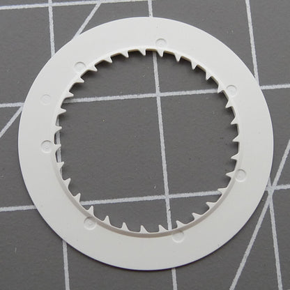 Orange date disk wheel for NH35 movement, enhancing time accuracy in watch accessories.