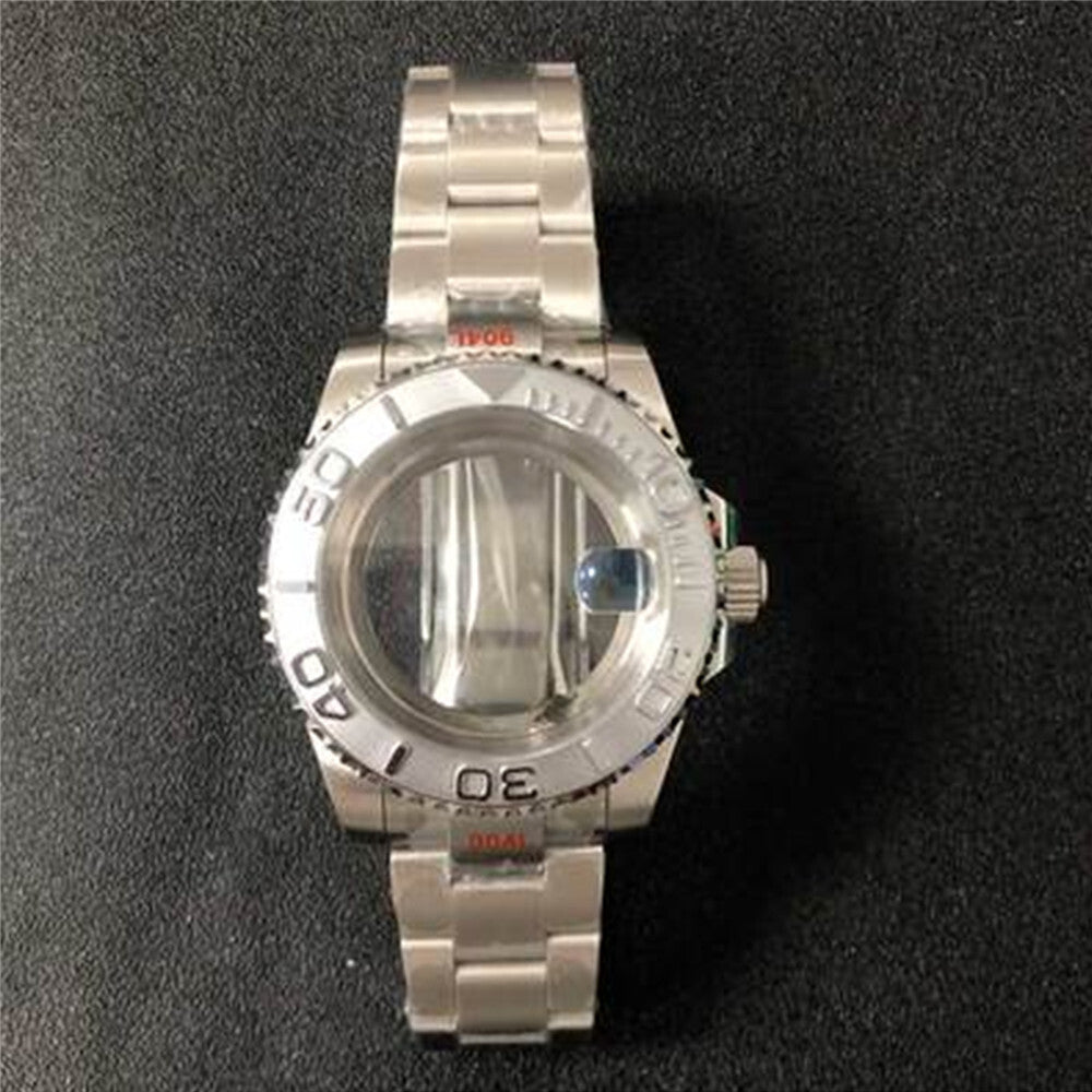 22 Colors 40MM Sapphire Glass Watch Case Transparent Bottom+Strap for NH35/NH36