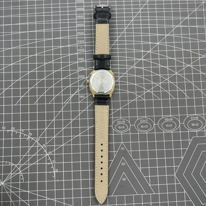 Manuelle mechanische Uhr Dandong mit goldenem Zifferblatt und Einzelkalender, 17 Steine, elegantes Design