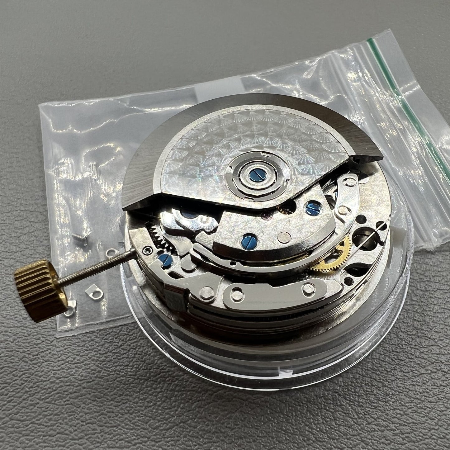 Chronograph watch accessory by ETA featuring 7750 movement, white dial, calendar at 6, second hand at 9.