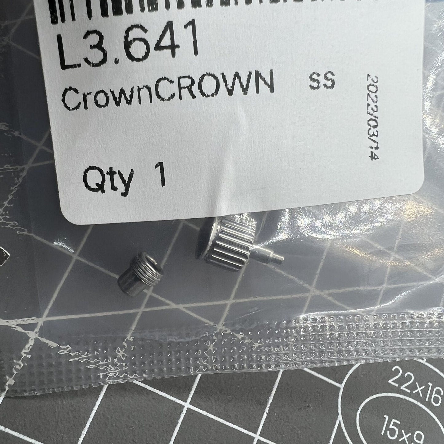 Silver 6x4.5mm watch crown replacement for Conquest L3.641.4 by Generic, precise fit accessory.