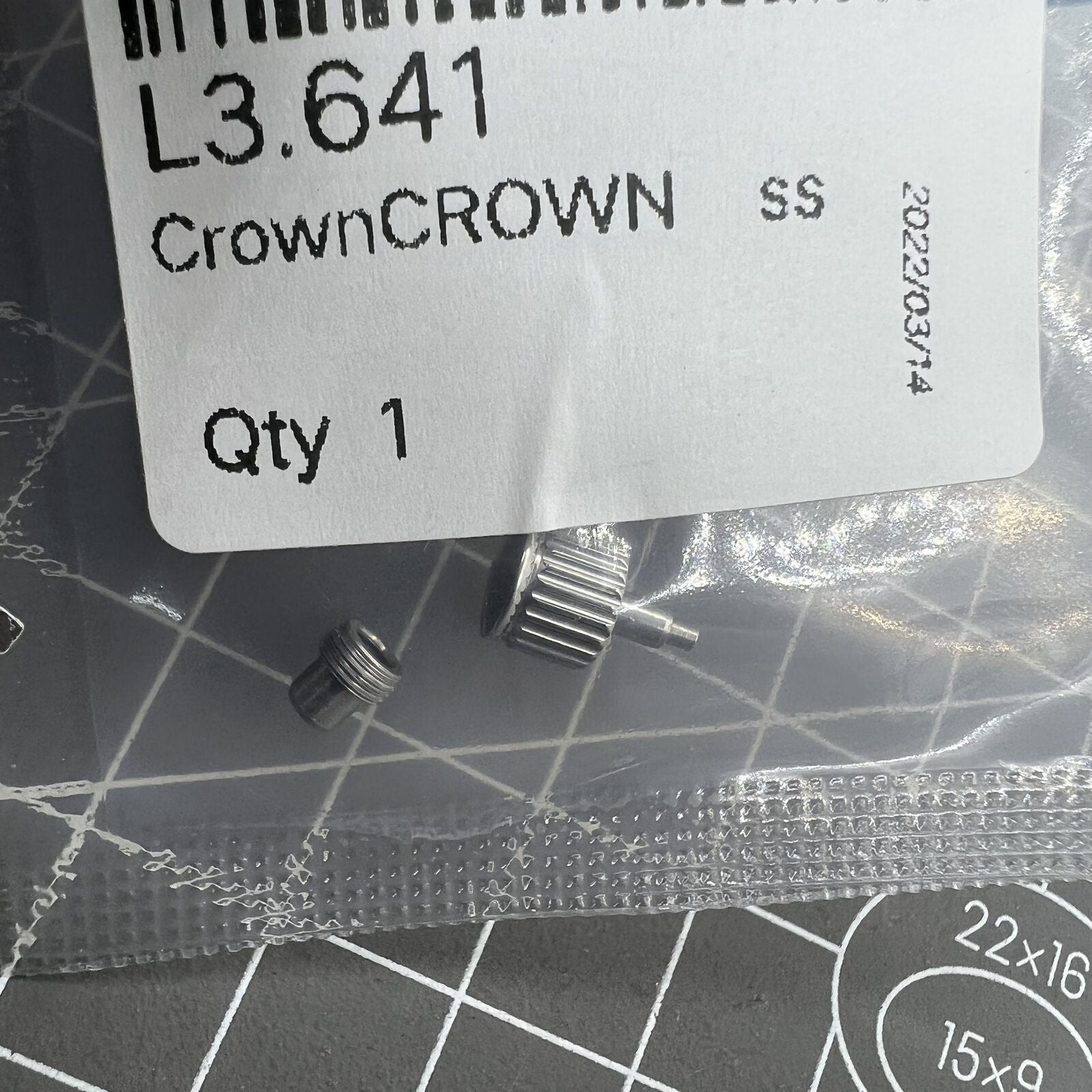Silver 6x4.5mm watch crown replacement for Conquest L3.641.4 by Generic, precise fit accessory.