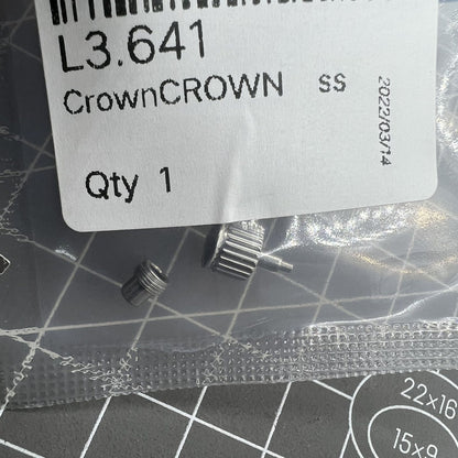 Silver 6x4.5mm watch crown replacement for Conquest L3.641.4 by Generic, precise fit accessory.