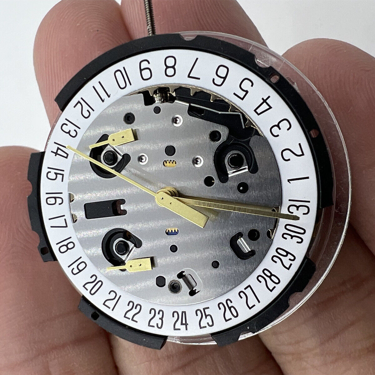 ETA G10.212 watch movement showcasing Swiss quartz 3 hands with date feature for precise timekeeping.