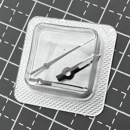 Silver-trimmed black painted watch hands set, 16mm, for ETA2836 movement by M005.4 brand
