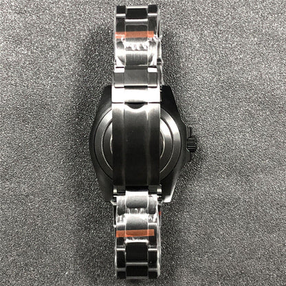 Boîtier de montre PVD + bracelet en verre saphir plat miroir/ceinture pour NH35/NH36 