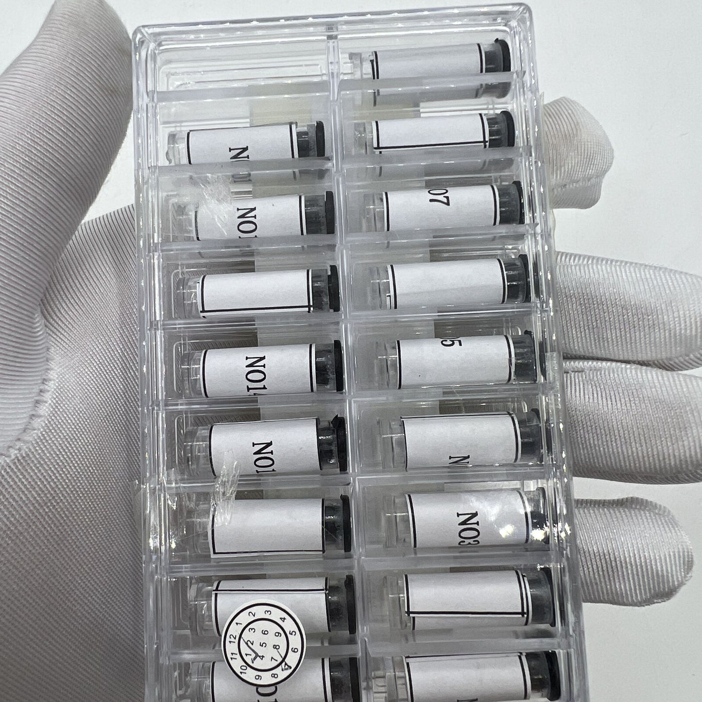 Golden luminous hour and minute watch hands set, 51-piece assortment by Watch Parts for precise timekeeping in watch repairs.