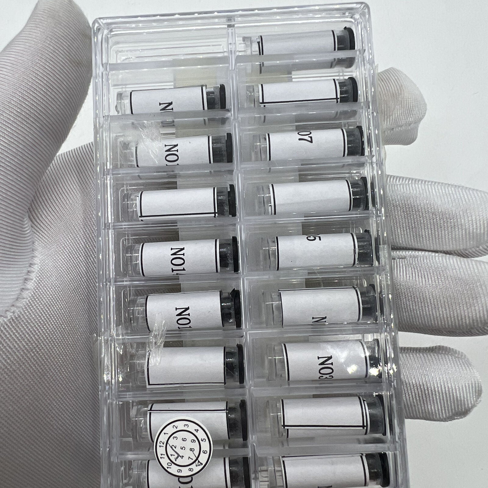 Golden luminous hour and minute watch hands set, 51-piece assortment by Watch Parts for precise timekeeping in watch repairs.