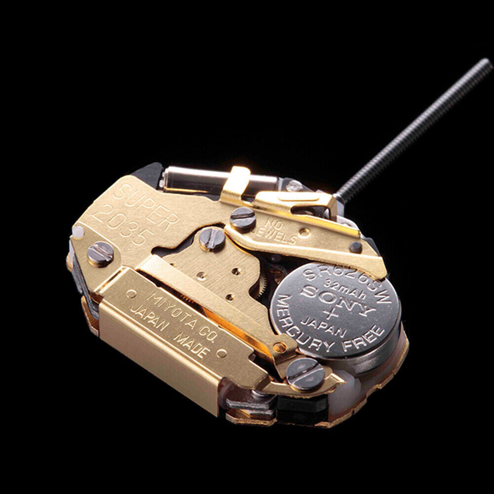 Miyota Citizen SUPER 2035 quartz watch movement showcasing precision and long-lasting durability.
