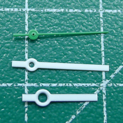 Set of 10 green 10mm second hands for Miyota 7T35 quartz watches, perfect for precise timekeeping upgrades.