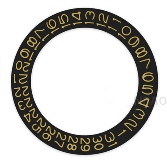 Black Background Golden Character Date Disk Date Wheel for Seiko NH35 NH36
