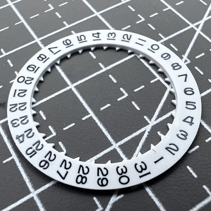 2 STÜCK Weiße Datumsscheibe Datumsscheibe Rad für Miyota 8215 Uhrwerk