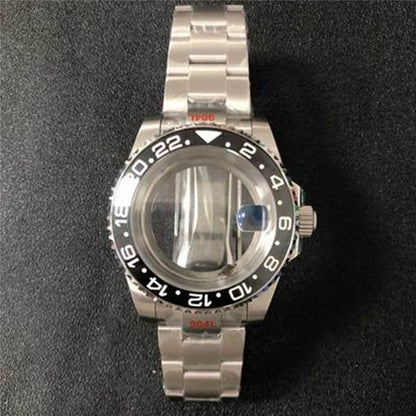 22 Colors 40MM Sapphire Glass Watch Case Transparent Bottom+Strap for NH35/NH36
