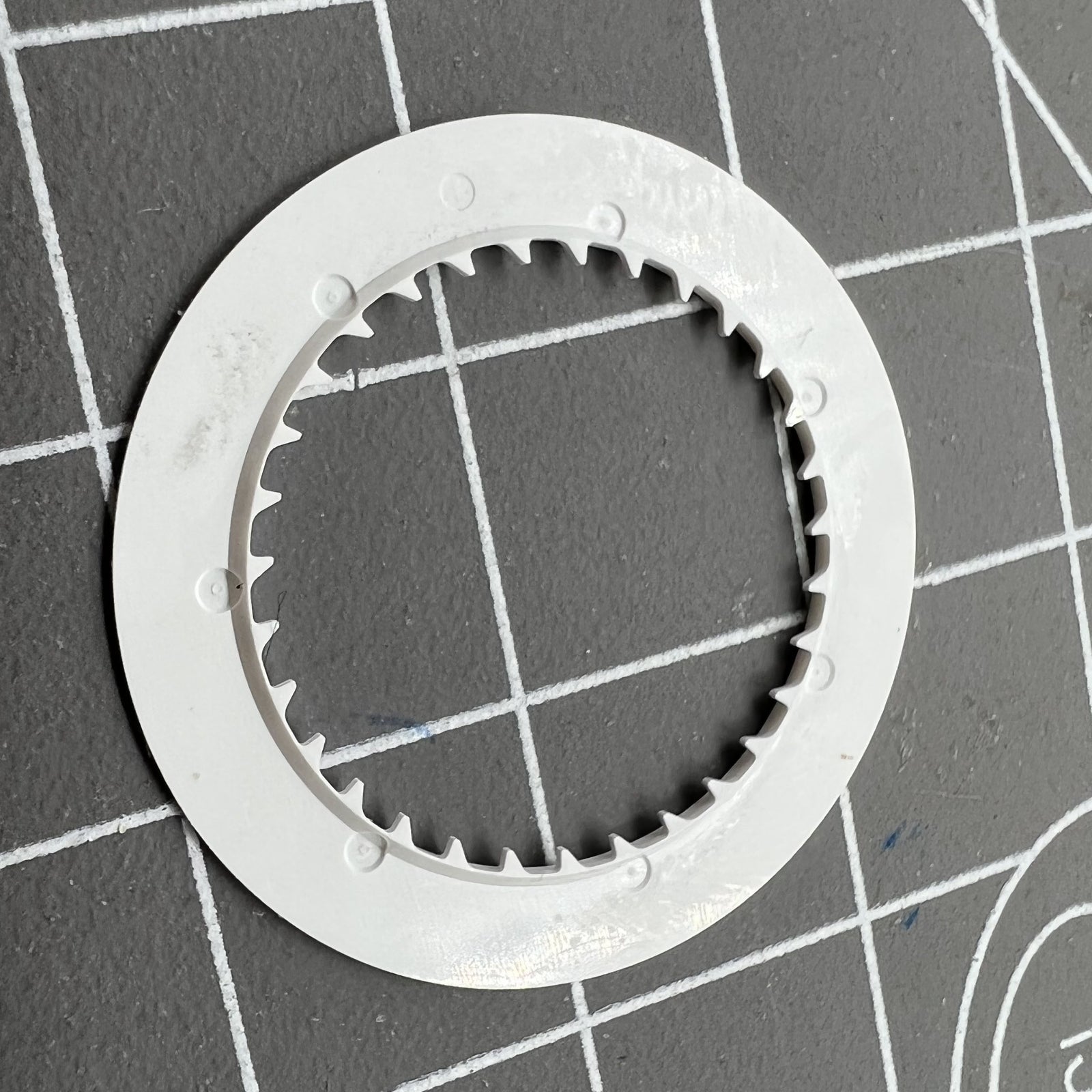 Blue font date disk with white background for NH36/NH35 watch movement, date displayed at 3 o?clock position by Seiko.