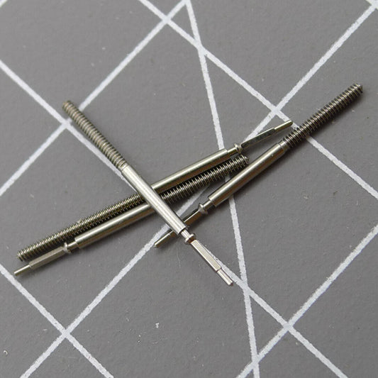 Generic watch winding stem compatible with Ronda 775, 785, 705, 715 movements for custom repairs.