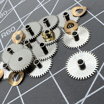 Hour wheel and train bridge precision fit for Seagull ST3600 and ETA6497 watch movements.