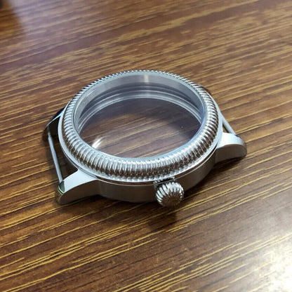 316L stainless steel 44mm watch case, fits ETA 6497/6498 and ST3600/3621 movements, compatible with 35mm dials.