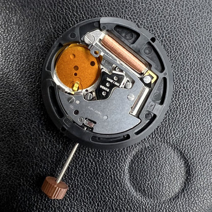 Ronda 515 quartz movement with date at 6 and high canon pinion for accurate watch function