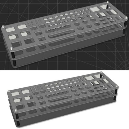 Multi-functional tool stand, perfect for organizing screwdrivers and storage racks efficiently.