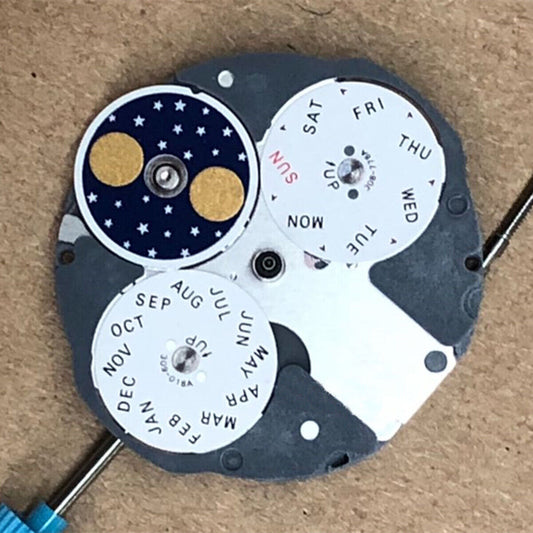 Miyota 6P80 quartz watch movement replacement part for 6380 models, precise repair component.