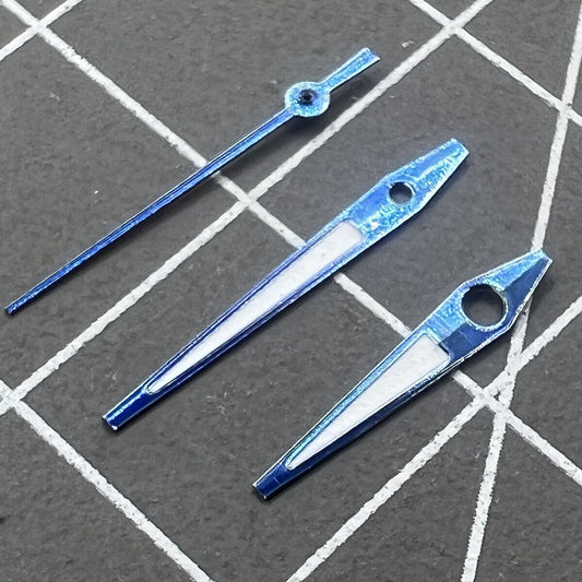 2 Sets Blaue Zeiger mit grünem Leuchteffekt für Miyota 2315 2035 2036 2115 2305