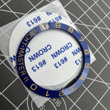 38mm Ceramic Slope Blue Ring Golden Font Watch Bezel Ring for Yacht Master Watch