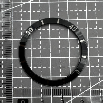 36mm black ceramic bezel insert with numerals, perfect for men and women?s watches.