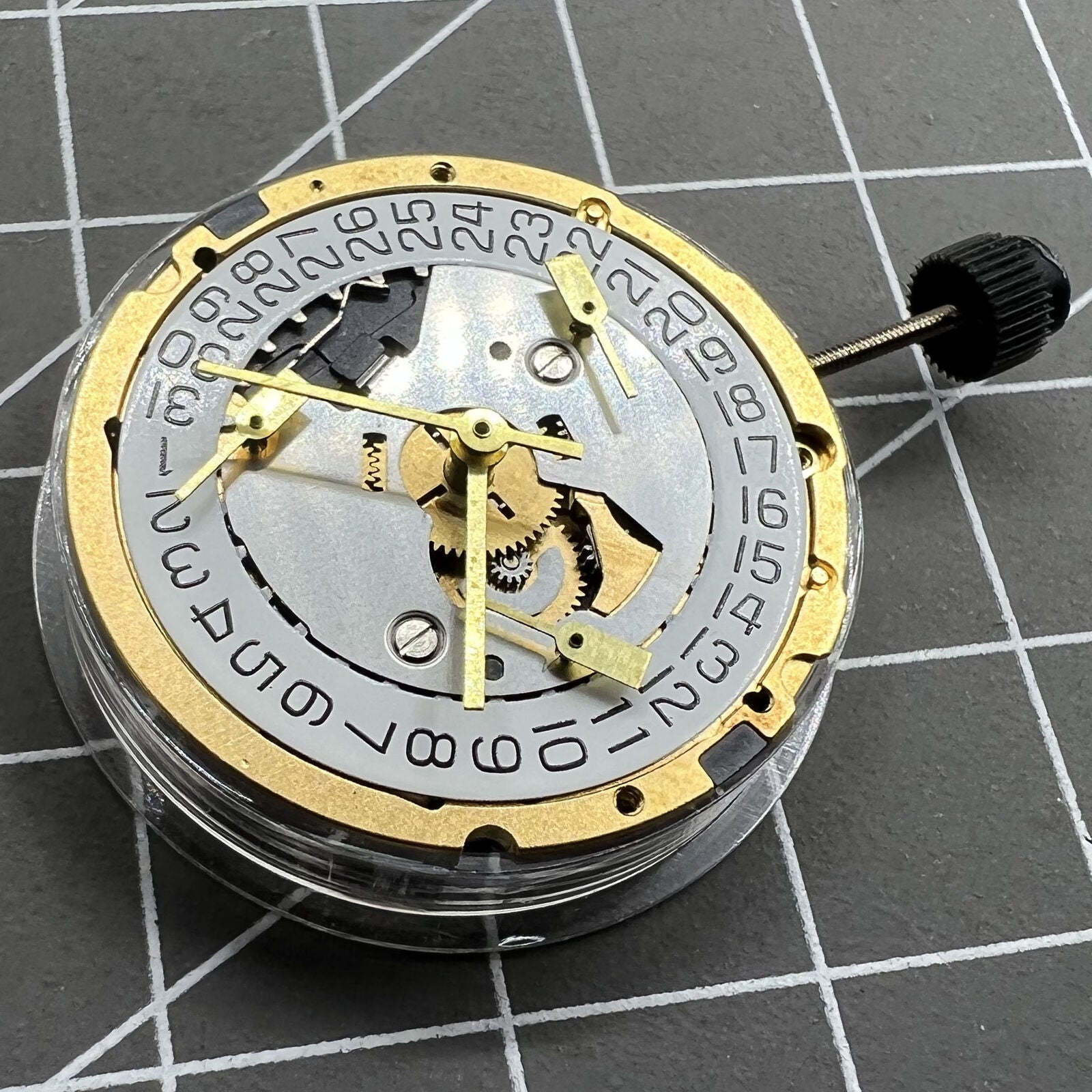 ETA 251.471 multifunctional quartz movement close-up showcasing precision watch accessory components.