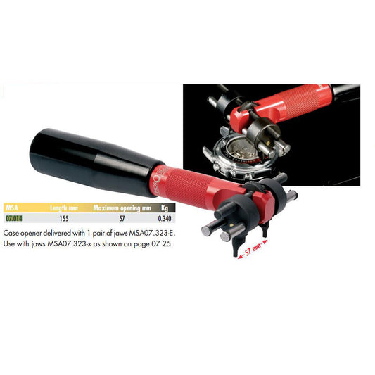 Ouvre-boîtier Horotec MSA07.014 livré avec 1 paire de mâchoires outil d'horloger