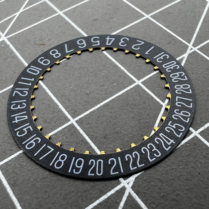 Generic Date at 6 black date wheel for ETA2824-2 watch movement, precise replacement part.