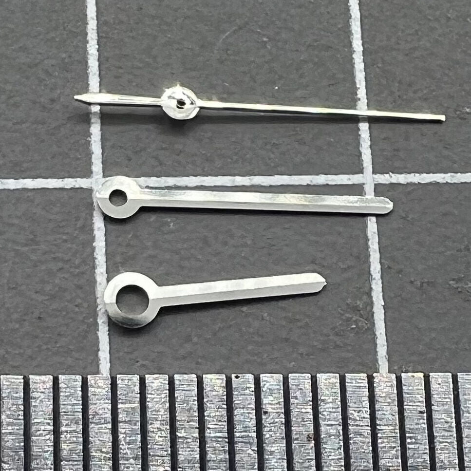 Aiguilles de montre rondes argentées de 10 mm pour mouvement à quartz Miyota 7T35