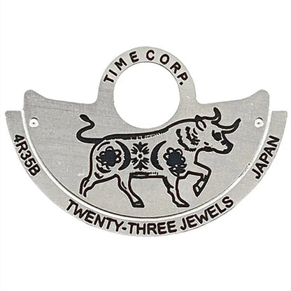 Ox~China Zodiac silver rotor overlay featuring zodiac design for NH35 NH36 4R35 movements by Ox.