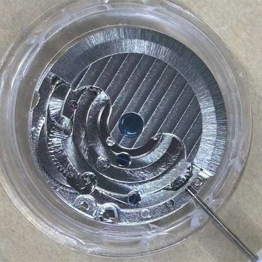 China Made Lady watch with 3 hands, automatic mechanical movement, visible balance wheel at 6 o'clock.