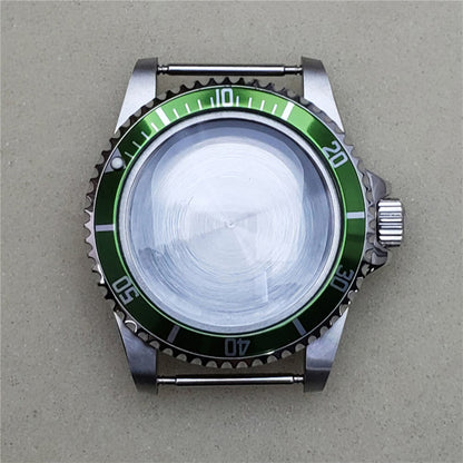 39.5MM stainless steel watch case with acrylic mirror for NH35/NH36 mechanical movements.