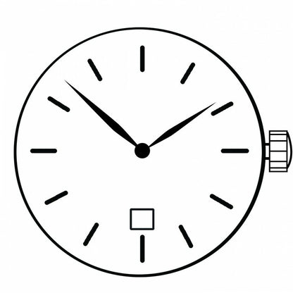 Miyota 9T15 Japan Quartz Movement Date at 6